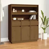 Komoda, medaus ruda, 89x40x116,5cm, pušies medienos masyvas