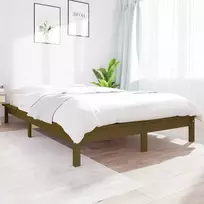 Lovos rėmas, medaus rudas, 140x190cm, pušies medienos masyvas