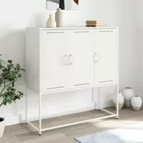 Komoda, baltos spalvos, 100,5x39x107cm, plienas