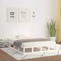 Lovos rėmas, baltos spalvos, 120x200cm, medienos masyvas