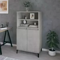 Komoda, betono pilkos spalvos, 60x36x110cm, apdirbta mediena
