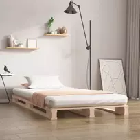 Lova iš palečių, 75x190cm, pušies masyvas, maža vienvietė