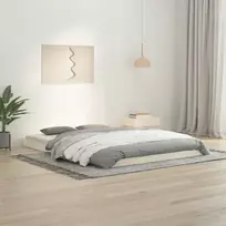 Lovos rėmas, baltos spalvos, 140x200cm, pušies medienos masyvas