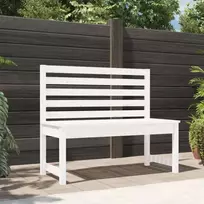 Sodo suoliukas, baltos spalvos, 109cm, pušies medienos masyvas
