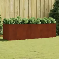 Aukštas sodo lovelis, 280x80x80cm, Corten plienas