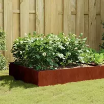 Aukštas sodo lovelis, 100x100x41cm, Corten plienas