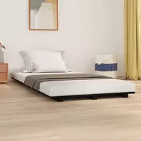 Lovos rėmas, juodos spalvos, 90x190cm, pušies medienos masyvas