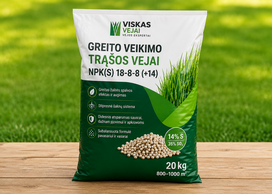 Viskas Vejai greito veikimo vejos trąšos  NPK(S) 18-8-8 (+14), 20kg