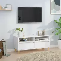 Televizoriaus spintelė, balta, 100x34,5x44,5cm, mediena