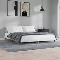 Lovos rėmas, baltas, 120x200cm, apdirbta mediena, blizgus
