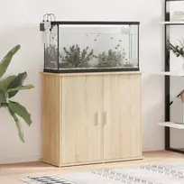 Akvariumo stovas, sonoma ąžuolo spalvos, 81x36x73cm, inžinerinė mediena
