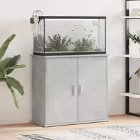 Akvariumo stovas, betono pilkas, 81x36x73cm, inžinerinė mediena