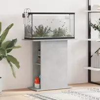 Akvariumo stovas, betono pilkas, 75x36x72,5 cm, mediena
