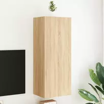 Sieninė TV spintelė, ąžuolo, 40,5x30x102cm, apdirbta mediena
