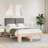 Lovo rėmas su apmuštu galvūgaliu Šviesiai pilka 120 x 200 cm