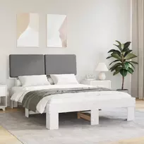 Lovo rėmas su apmuštu galvūgaliu Šviesiai pilka 160 x 200 cm