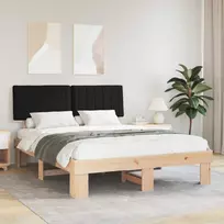 Lovo rėmas su apmuštu galvūgaliu Juoda 160 x 200 cm