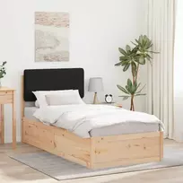 Lovo rėmas su apmuštu galvūgaliu Juoda 90 x 200 cm