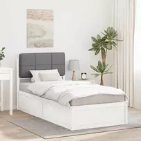 Lovo rėmas su apmuštu galvūgaliu Šviesiai pilka 90 x 200 cm