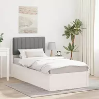 Lovo rėmas su apmuštu galvūgaliu Šviesiai pilka 90 x 200 cm