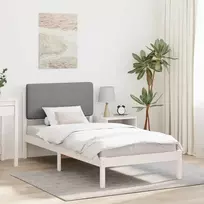 Lovo rėmas su apmuštu galvūgaliu Šviesiai pilka 90 x 200 cm