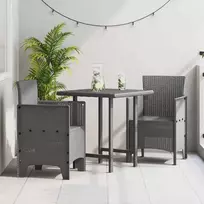 Sodo Kėdė 2 pcs Šviesiai pilka 53 x 49 x 85 cm Polipropilenas