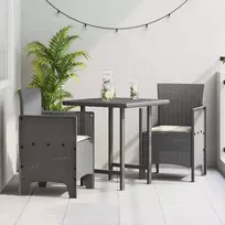Sodo Kėdė 2 pcs Šviesiai pilka 53 x 49 x 85 cm Polipropilenas