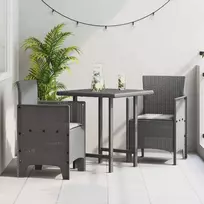 Sodo Kėdė 2 pcs Šviesiai pilka 53 x 49 x 85 cm Polipropilenas