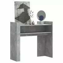 Konsolinis staliukas, betono, 100x35x90cm, apdirbta mediena