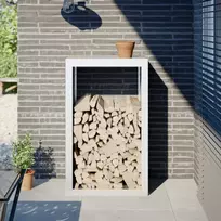 Stovas malkoms, baltos spalvos, 60x40x100cm, plienas