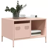 kavos staliukas rožinis 68,5x50x43,5cm šaltai valcuotas plienas