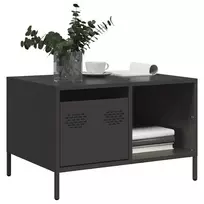 kavos staliukas juodas 68,5x50x43,5 cm šaltai valcuotas plienas