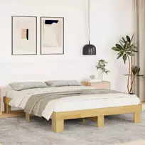 Lovos rėmas be čiužinio, 135x190 cm, ąžuolo masyvas