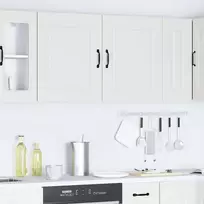 Sieninės virtuvės spintelės 2vnt "Kalmar" White Engineered Wood