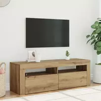Televizoriaus spintelė su LED, artisano, 120x35x40cm, mediena