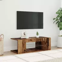 televizoriaus spintelė su LED lemputėmis Old Wood