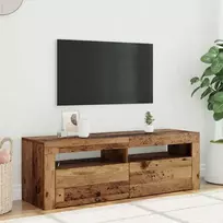 Televizoriaus spintelė su LED, medienos, 120x35x40cm, mediena