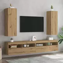 Televizoriaus spintelės, 2vnt., artisano, 30,5x30x90cm, mediena