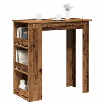 baro stalas su laikymo lentyna sena mediena 102x50x103,5 cm