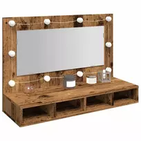 veidrodinė spintelė su LED Old Wood 90x31,5x62 cm
