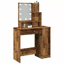 tualetinis staliukas su LED Old Wood 86,5x35x136 cm