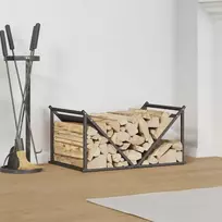 Stovas malkoms, juodos, 70x43x34,5 cm, šaltai valcuotas plienas