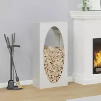 Stovas malkoms, balta, 50x23x100 cm, šaltai valcuotas plienas