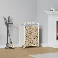 Stovas malkoms, balta, 44x28x65 cm, šaltai valcuotas plienas
