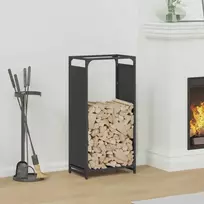 Stovas malkoms, juodos, 44x28x90 cm, šaltai valcuotas plienas