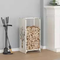 Stovas malkoms, balta, 40x30x80 cm, šaltai valcuotas plienas