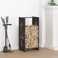 Stovas malkoms, juodos, 40x30x80 cm, šaltai valcuotas plienas