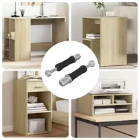 Kamščio varžtas 2 pcs Sidabrinė ir juoda M6 x 40 mm Metalas