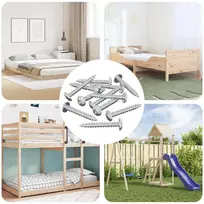 Medinis varžtas 8182 pcs Sidabro M4 x 28 mm Geležis