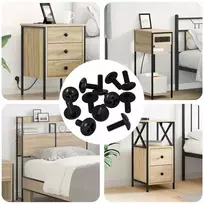 Vamzdiniai varžtai 8182 pcs Juoda M4 x 10 mm Geležis